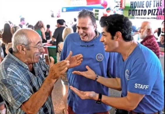 Domenic Mercurio engaging with community members at the Worcester Public Market